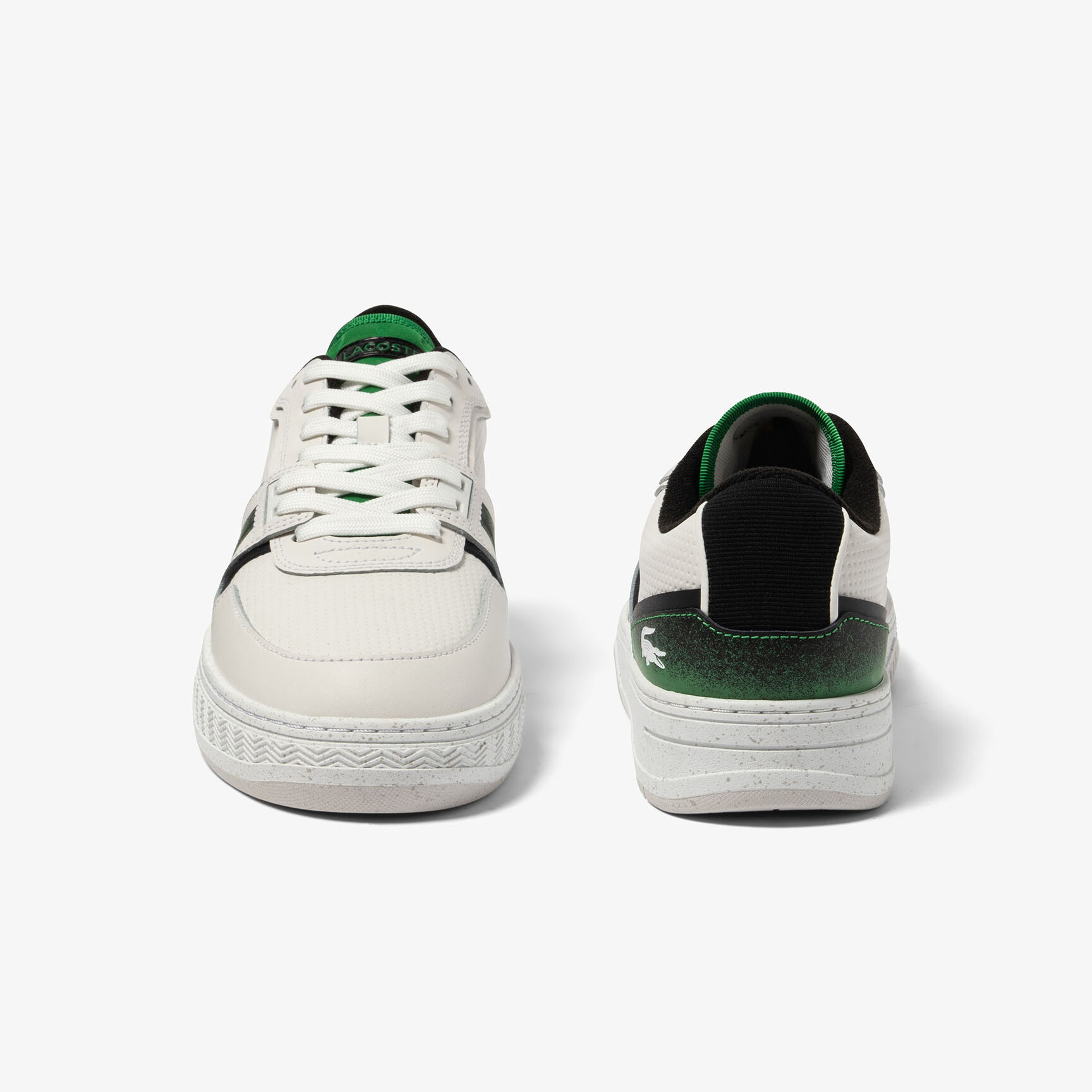 Men's Lacoste L001 Leather Spray Print Trainers