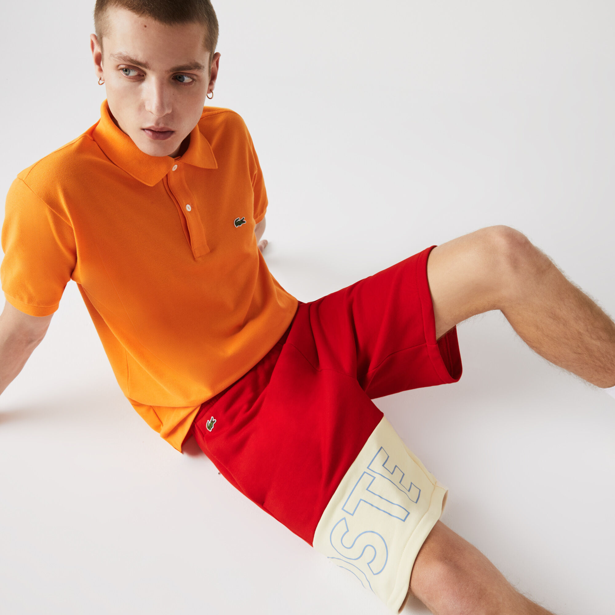 Men’s Lettered Colorblock Fleece Shorts Men’s Lettered Colorblock Fleece Shorts
