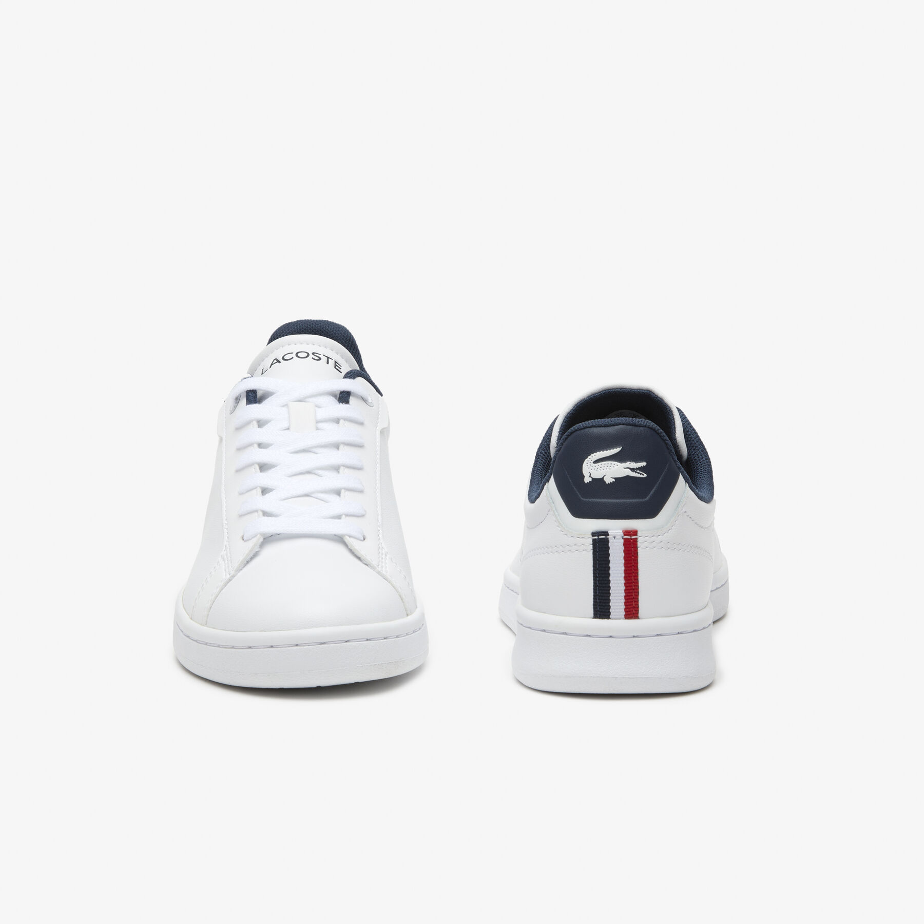 women s lacoste carnaby pro leather tricolour trainers