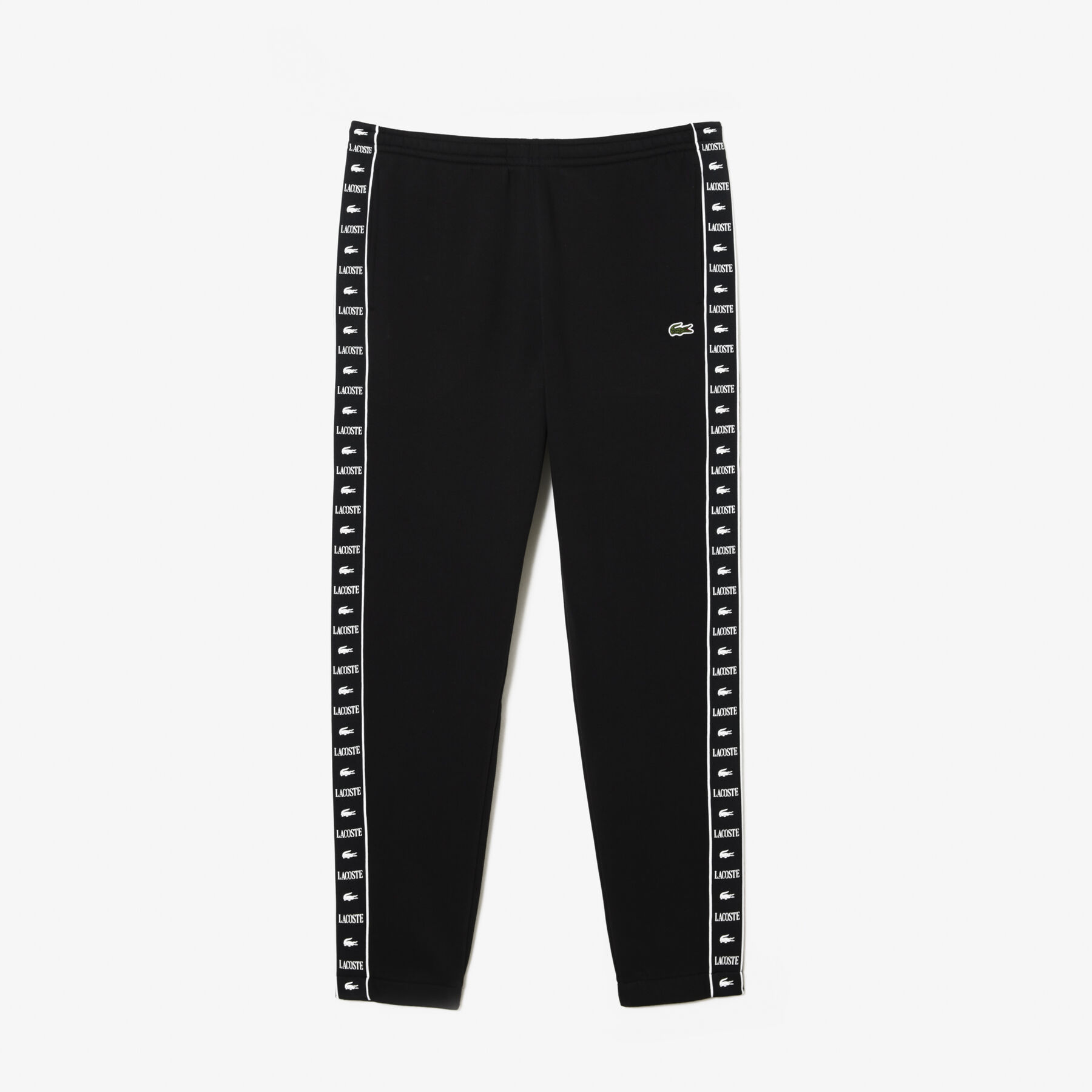 lacoste logo strip sweatpants