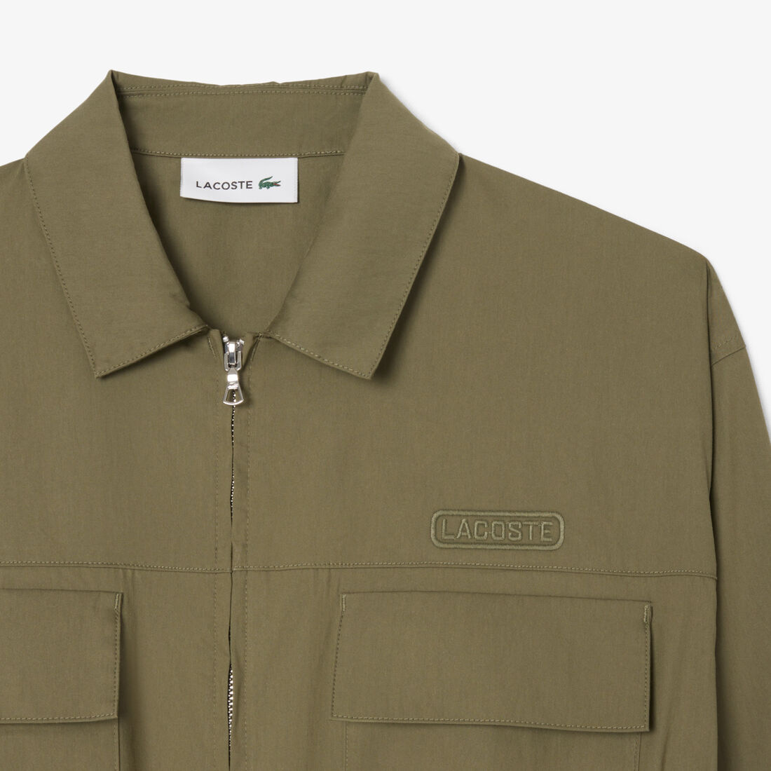 Oversized Cotton Zip Front Shirt Dress Oversized Cotton Zip Front Shirt Dress