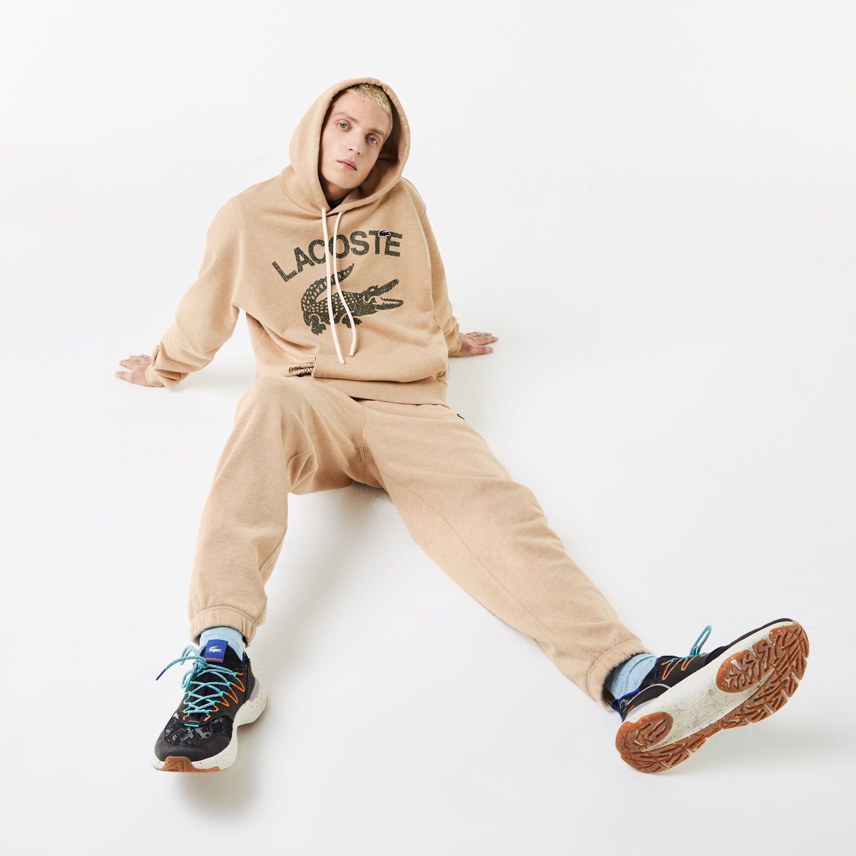 Men's Loose Fit Crocodile Hooded Sweatshirt