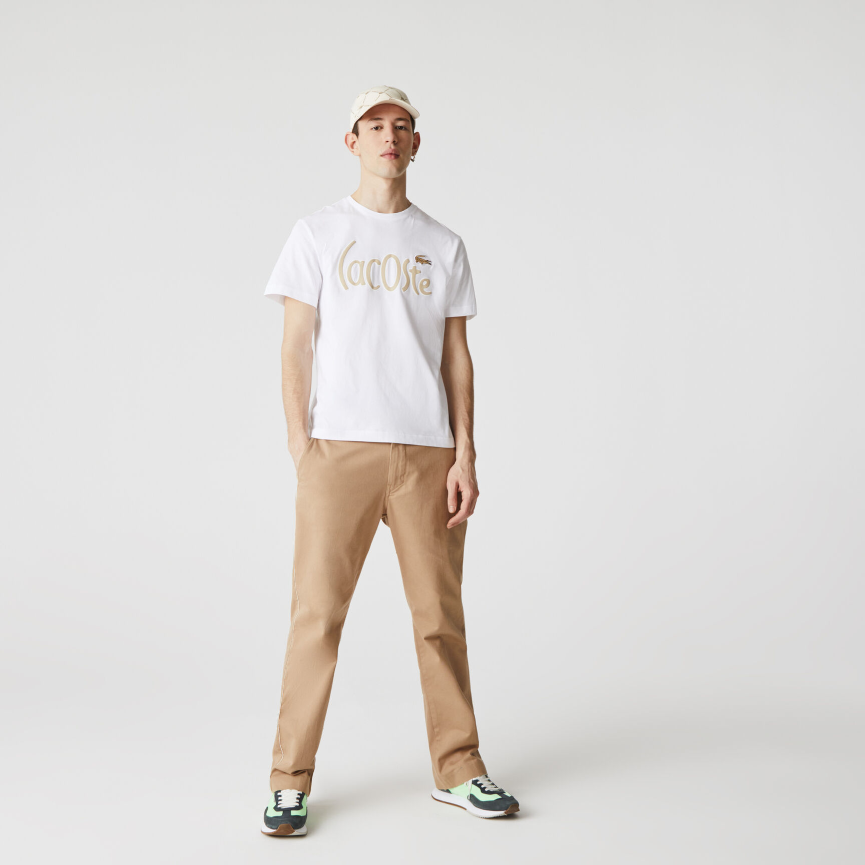 Men&rsquo;s Crew Neck Signature Print Cotton T-shirt