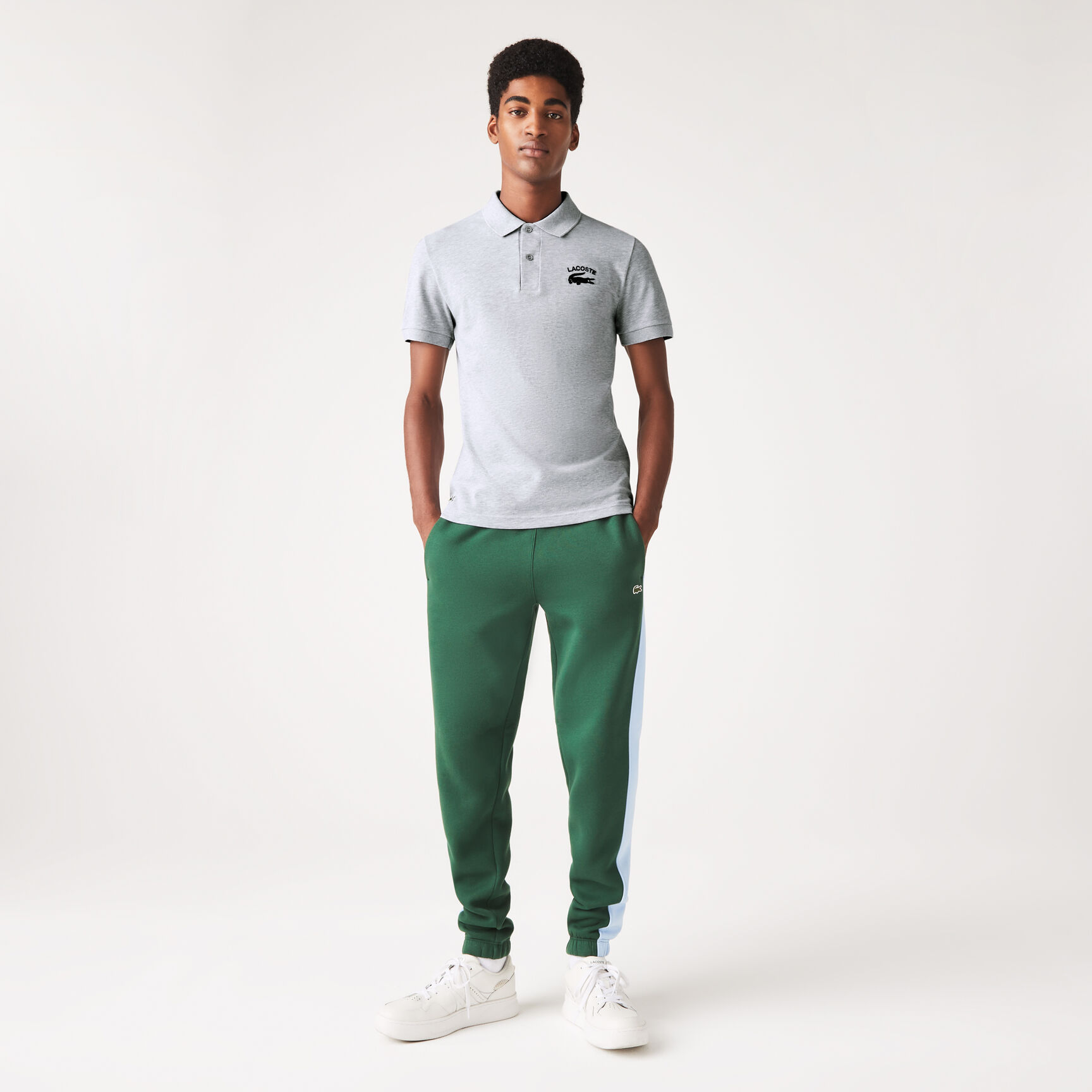 Men's Lacoste Branded Stretch Mini Piqu&eacute; Polo