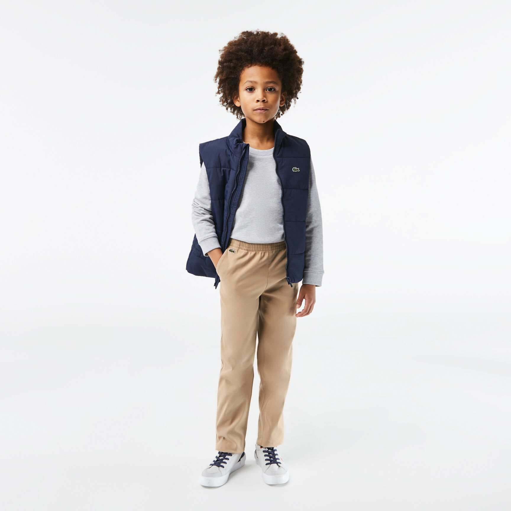 Boys' Lacoste Stretch Cotton Gabardine Chinos Boys' Lacoste Stretch Cotton Gabardine Chinos