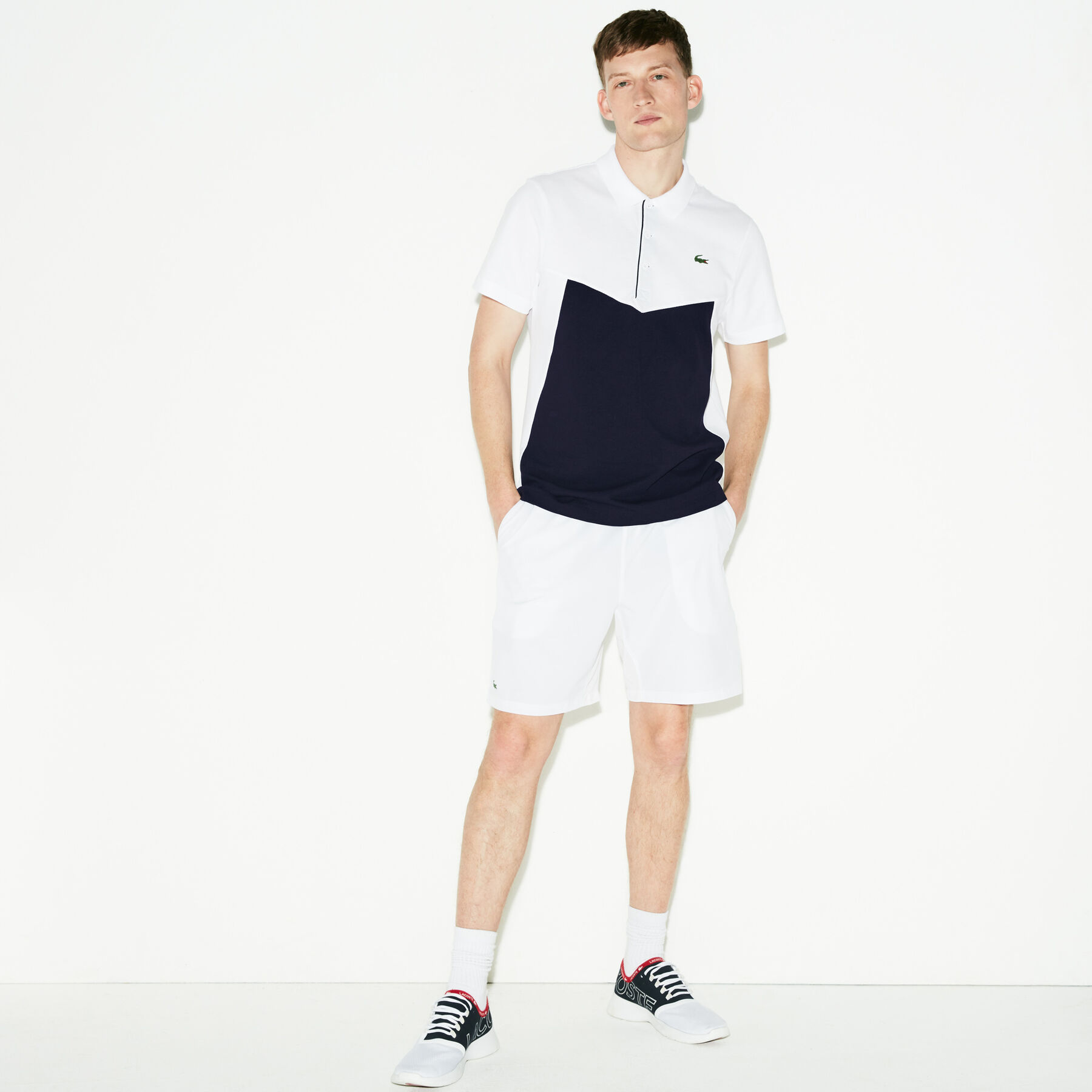 Men's Lacoste SPORT Colourblock Ultra Light Cotton Tennis Polo Shirt men s lacoste sport colourblock ultra light cotton tennis polo shirt