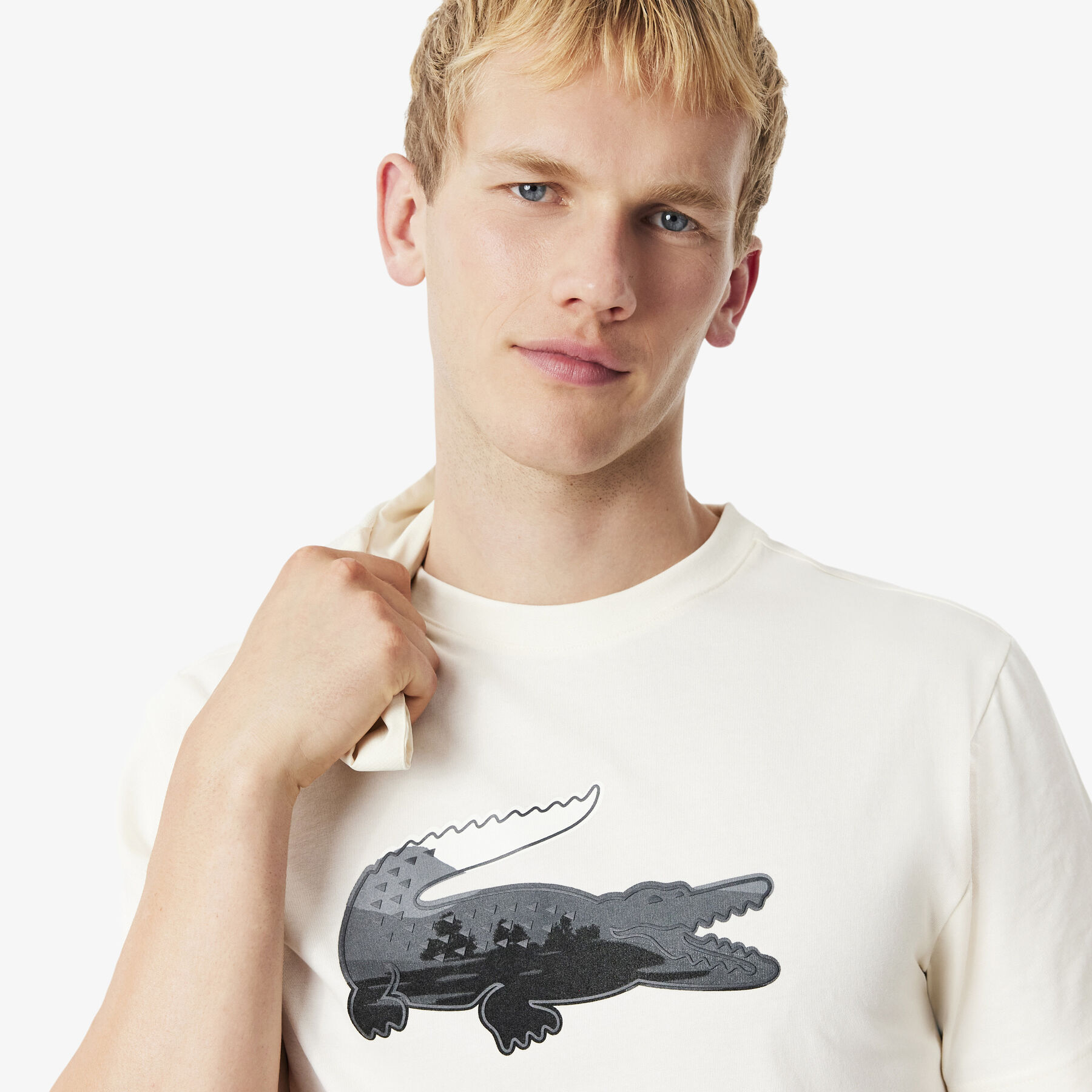 lacoste sport ultra dry landscape crocodile t shirt