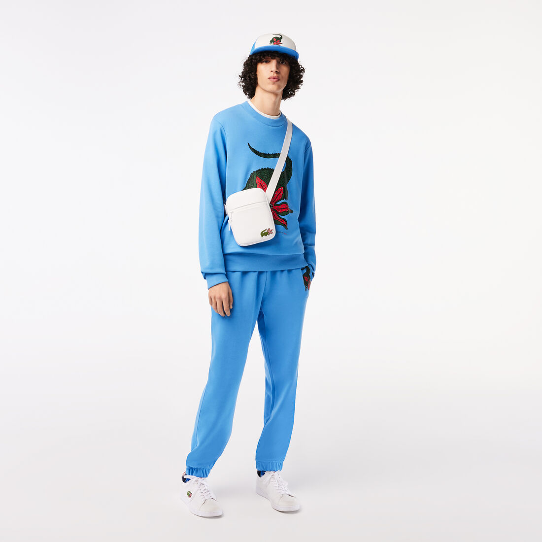 Men’s Lacoste x Netflix Croc Print Shoulder Bag - Small Men’s Lacoste x Netflix Croc Print Shoulder Bag - Small