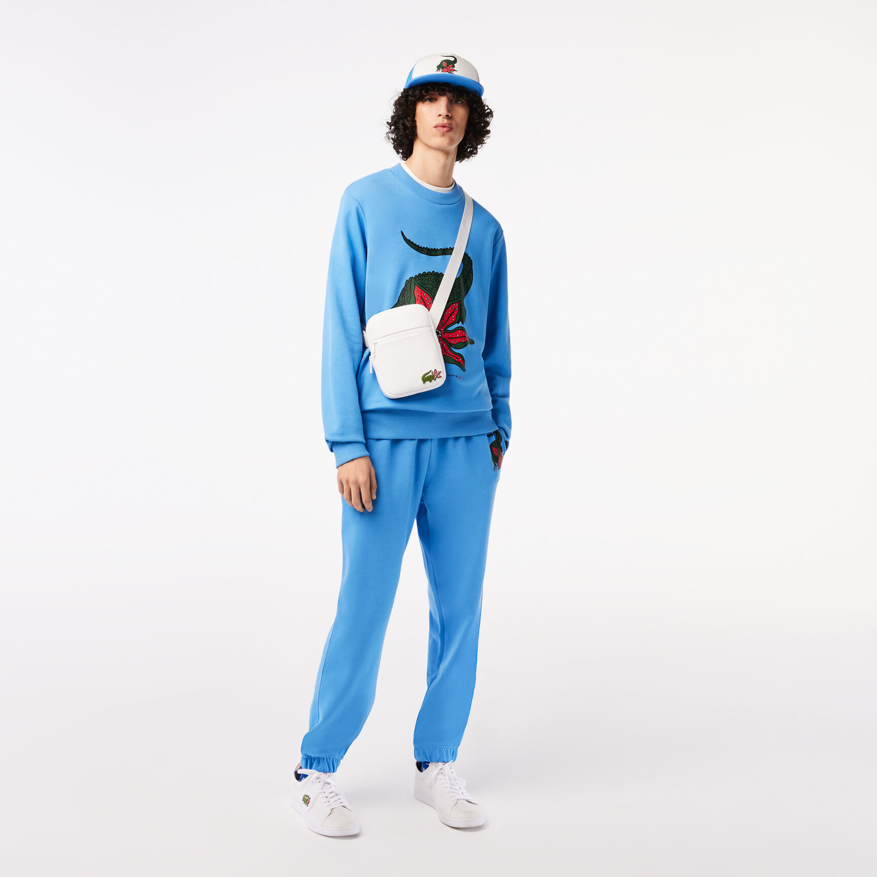 Men’s Lacoste x Netflix Croc Print Shoulder Bag - Small Men’s Lacoste x Netflix Croc Print Shoulder Bag - Small