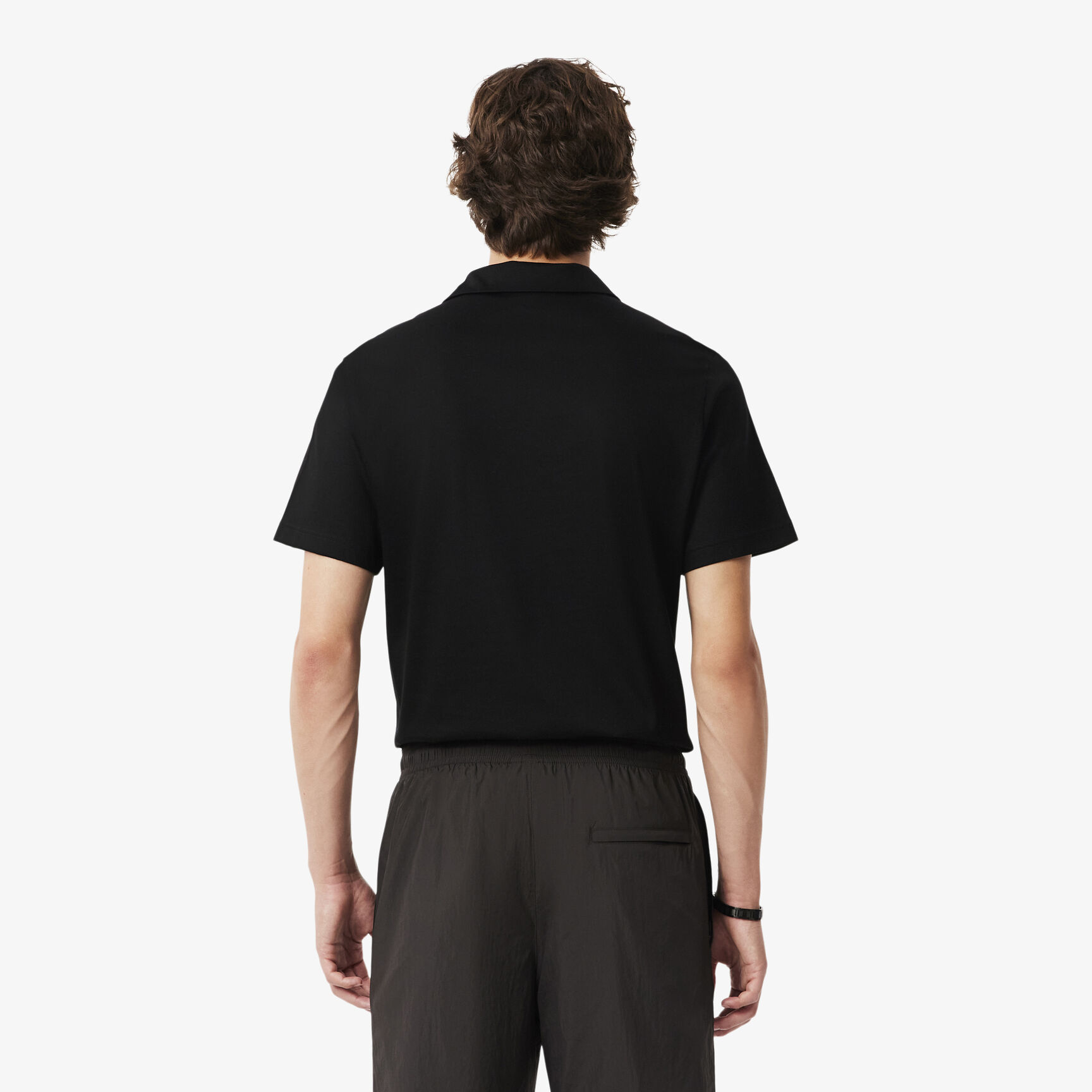 Paris Classic Fit Open Neck Embroidered Polo Shirt Paris Classic Fit Open Neck Embroidered Polo Shirt
