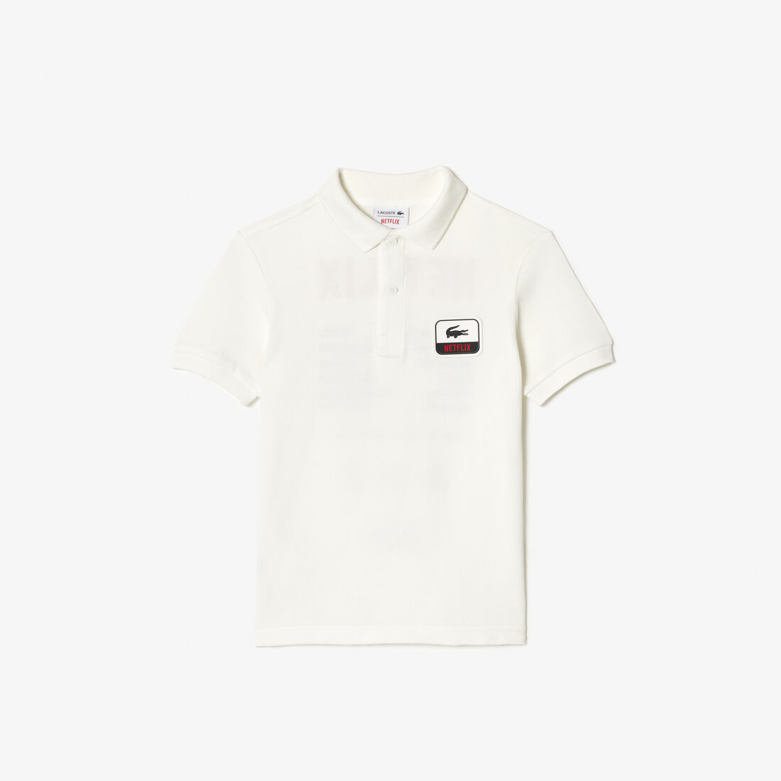 Kids' Lacoste x Netflix Contrast Print Polo Shirt Kids' Lacoste x Netflix Contrast Print Polo Shirt