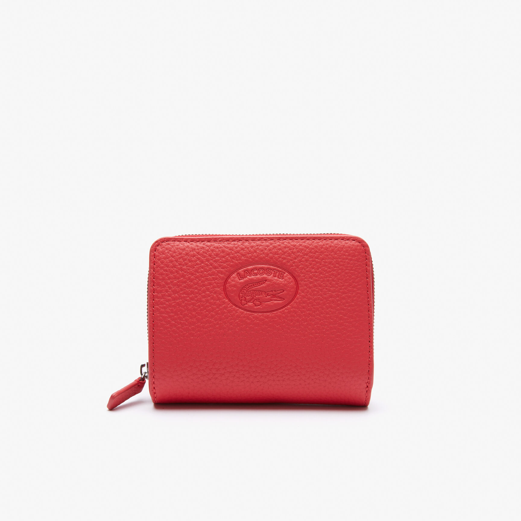 Women's Croco Crew Zippered Grained Leather Small Square Wallet Women's Croco Crew Zippered Grained Leather Small Square Wallet