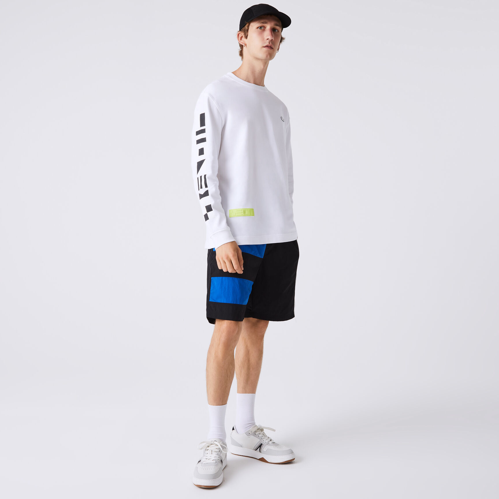 Men's Lacoste Color-block Patchwork Effect Shorts Men's Lacoste Color-block Patchwork Effect Shorts