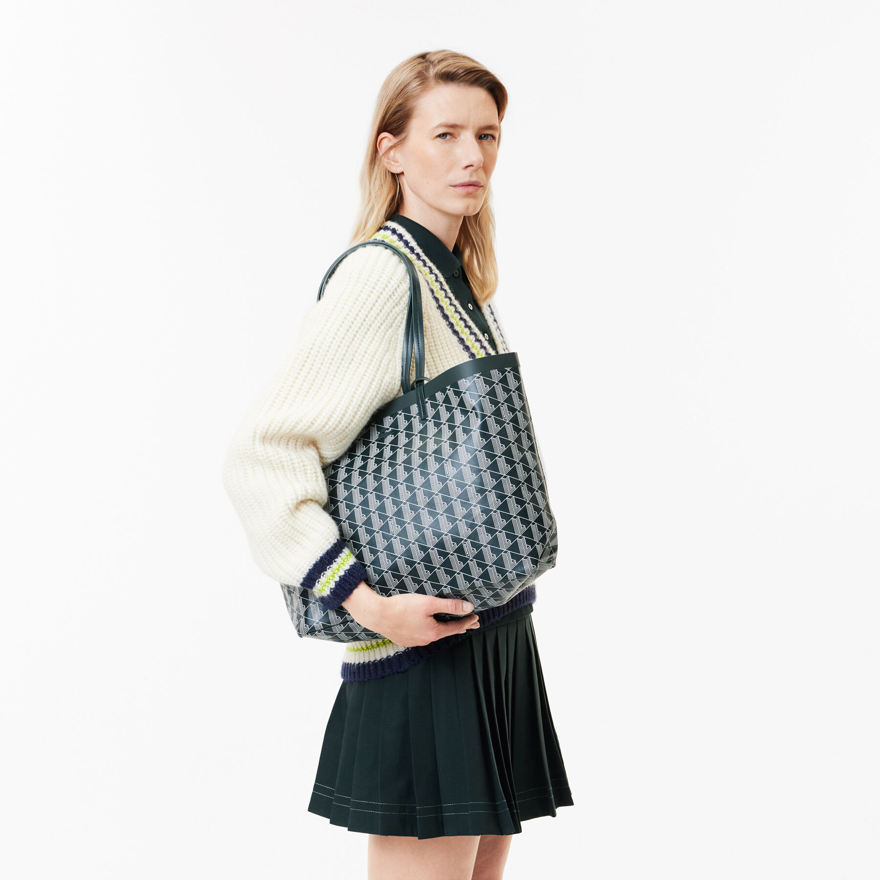 lacoste zely tote with removable pouch