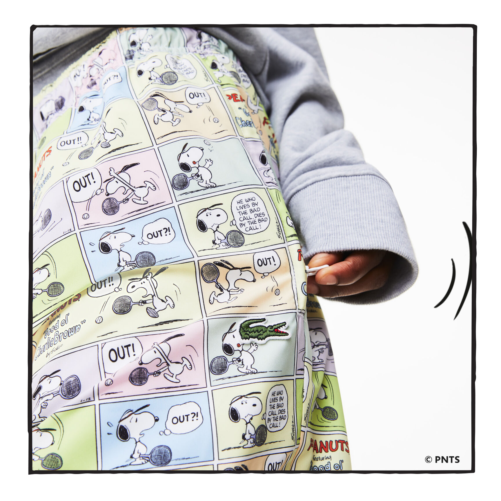 بنطلون رياضي بطبعة خفيفة من Lacoste x Peanuts للجنسين بنطلون رياضي بطبعة خفيفة من Lacoste x Peanuts للجنسين