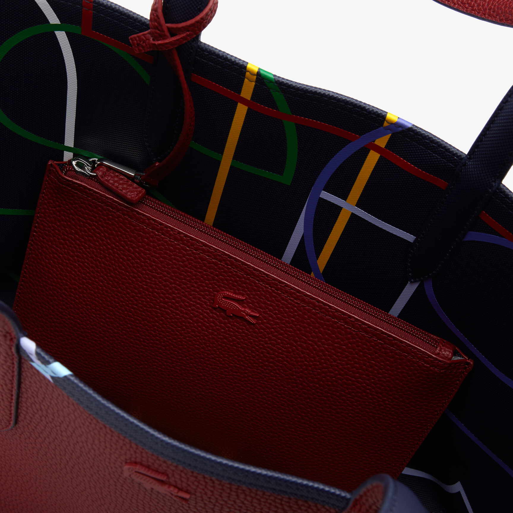 Women's Anna Zip Pouch Print Canvas Large Shopper Bag