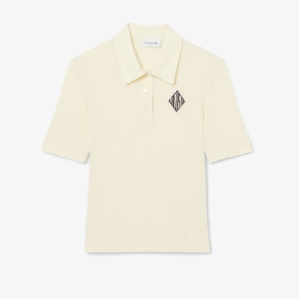 قميص بولو مطرز بقصة ضيقة