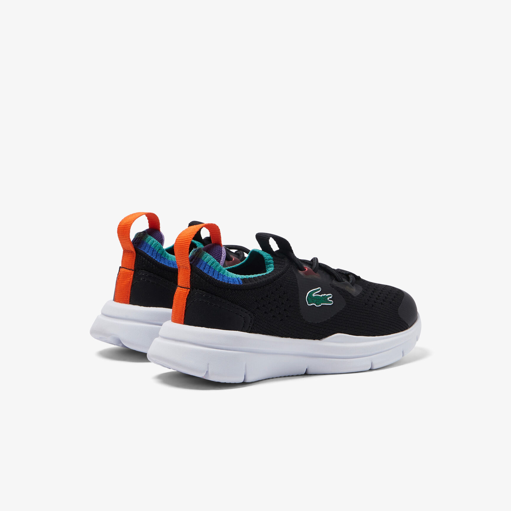 Infants' Lacoste Run Spin Knit Textile Colour Contrast Trainers Infants' Lacoste Run Spin Knit Textile Colour Contrast Trainers