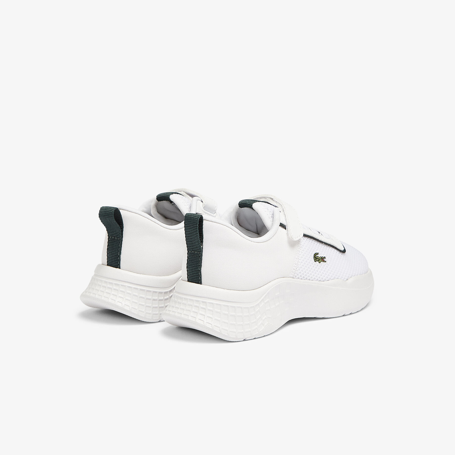 lacoste infants  court drive textile air mesh trainers