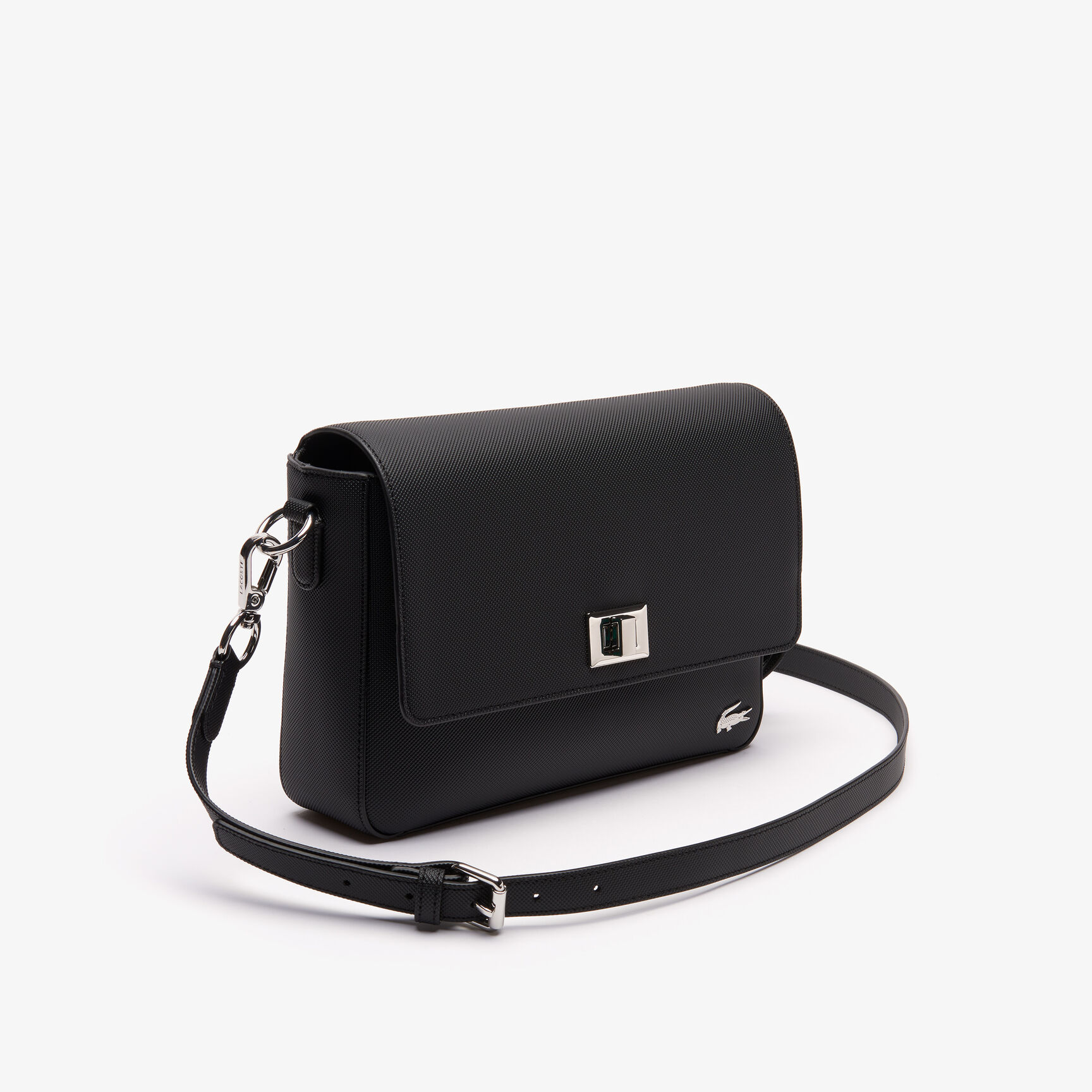 حقيبة كتف بمشبك محيكة من كنفا بيكيه بتصميم كلاسيكي عملي للسيدات من مجموعة Daily Classic