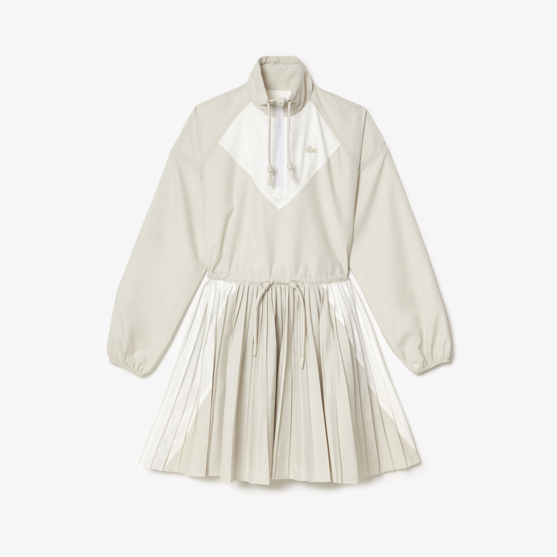 lacoste long sleeved colourblock dress