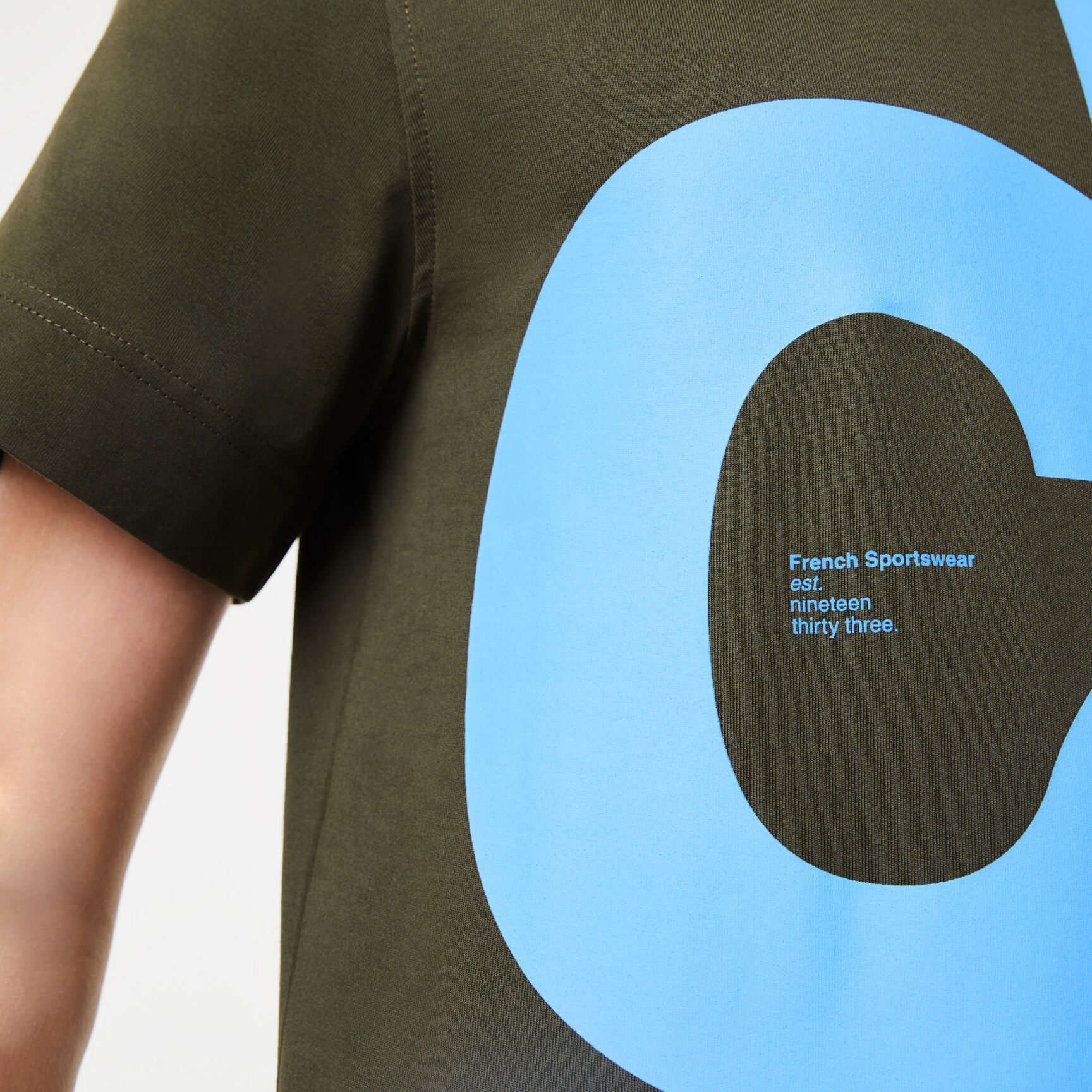 Men's Regular Fit Contrast Lettering Cotton T-Shirt