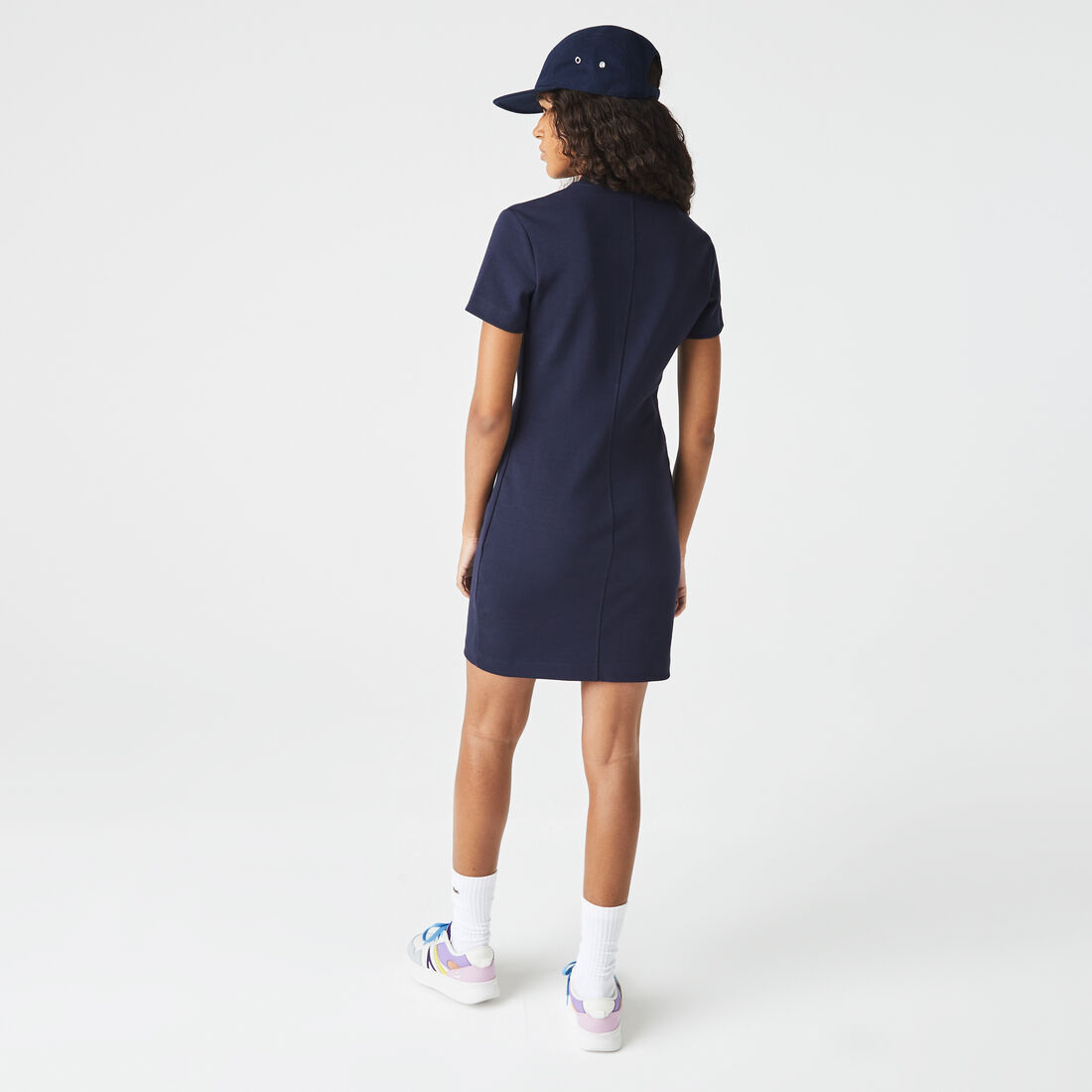 Women's Contrast Branded Two-Ply Jersey Polo Dress Women's Contrast Branded Two-Ply Jersey Polo Dress