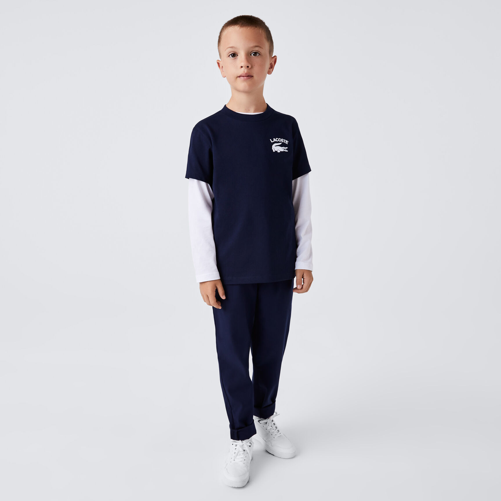 Boys' Lacoste Printed Cotton Jersey T-shirt