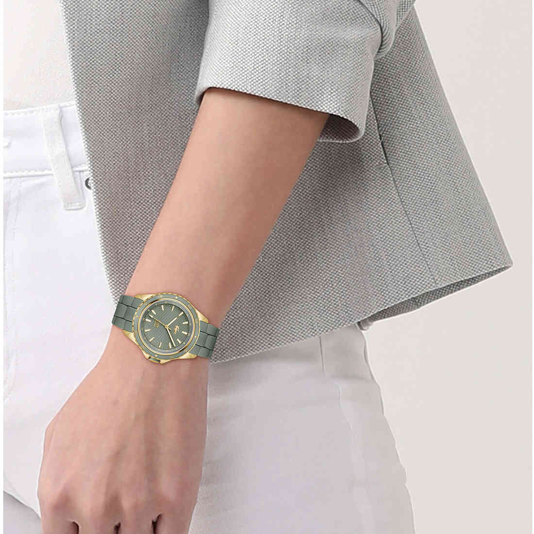 ساعة كوارتز نسائية بسوار من السيليكون بثلاث عقارب ساعة كوارتز نسائية بسوار من السيليكون بثلاث عقارب