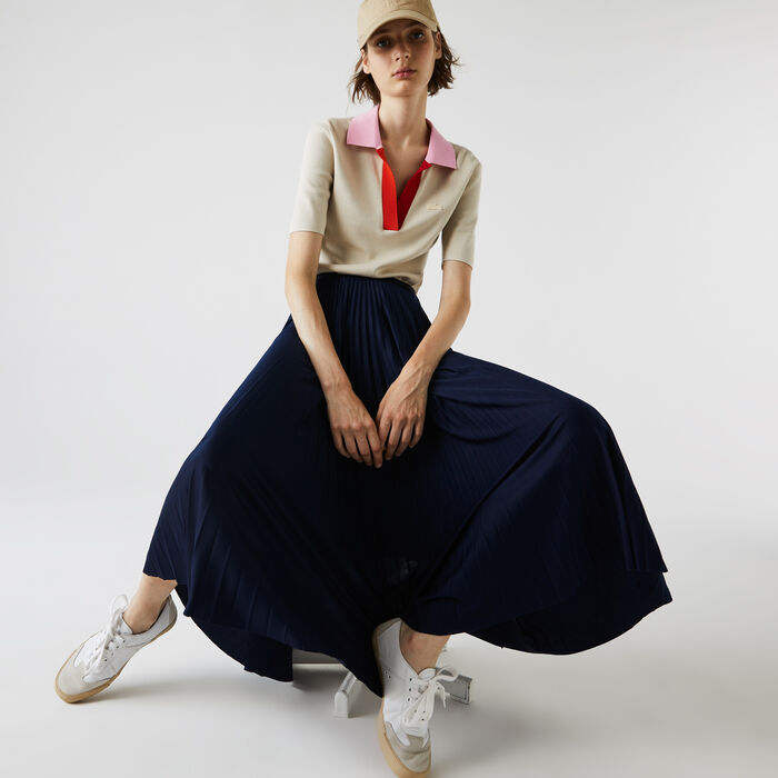 Women's Branded Elasticised Pleated Skirt