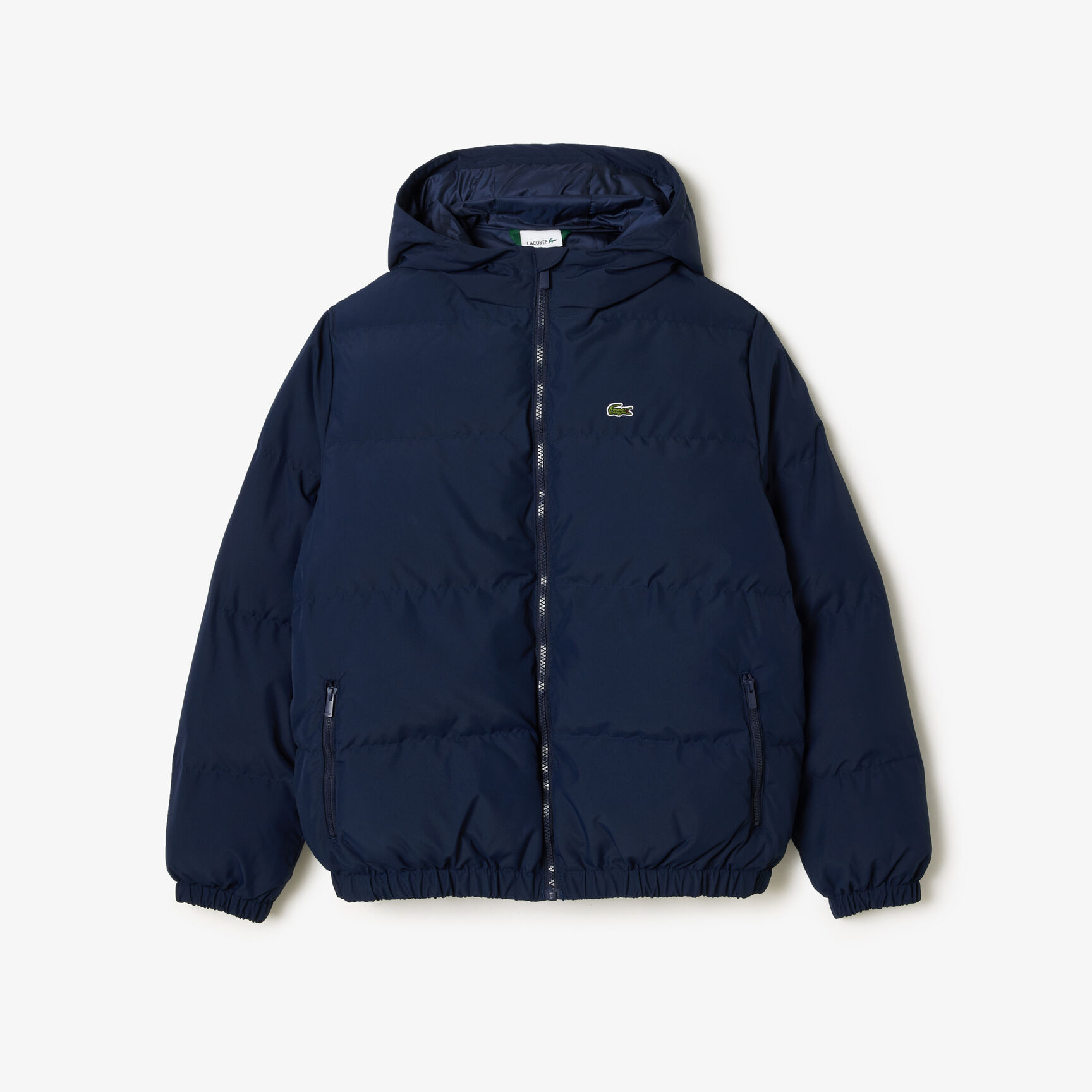 Hooded Puffer Jacket with Crocodile at the back