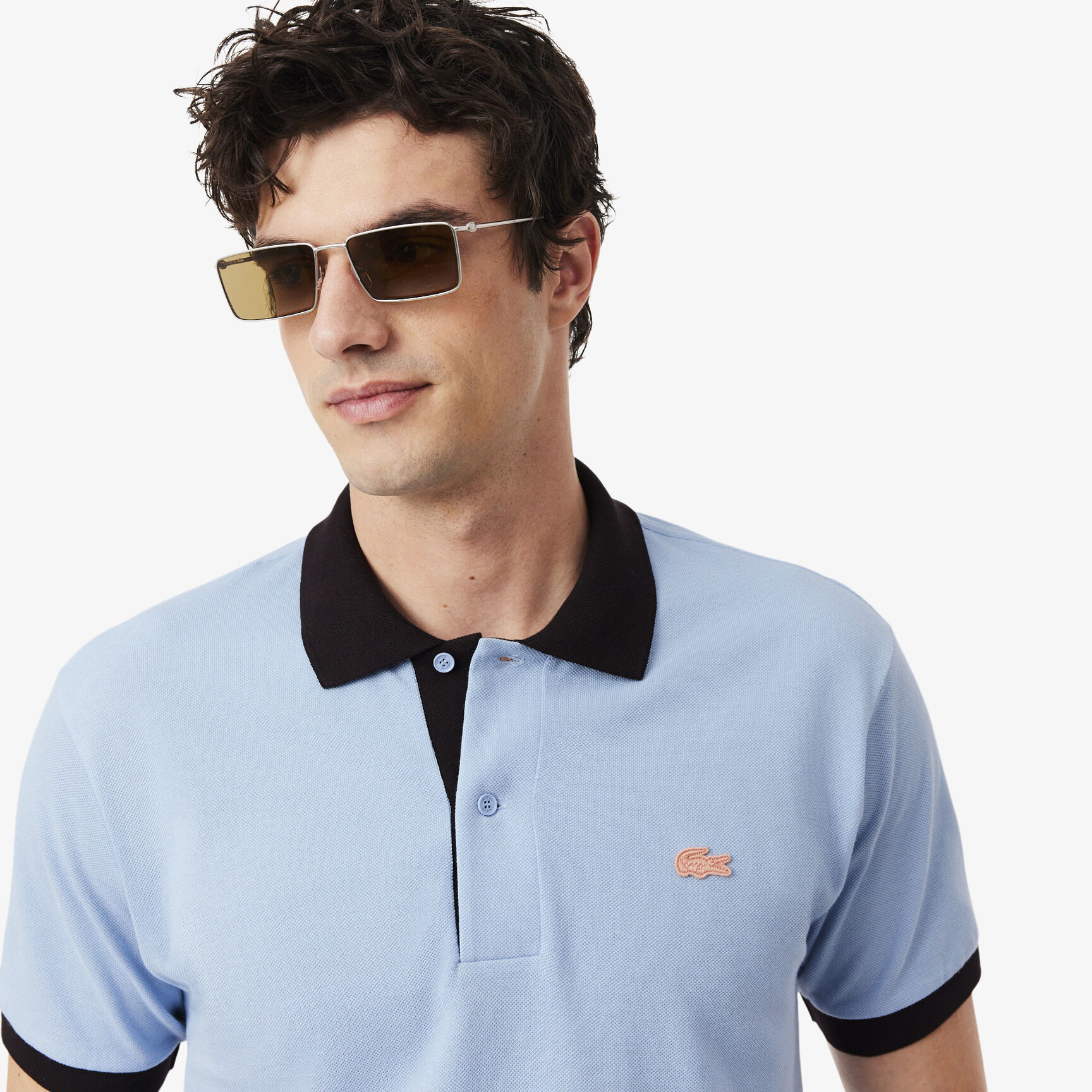 Classic Fit Contrast Rib Polo Shirt