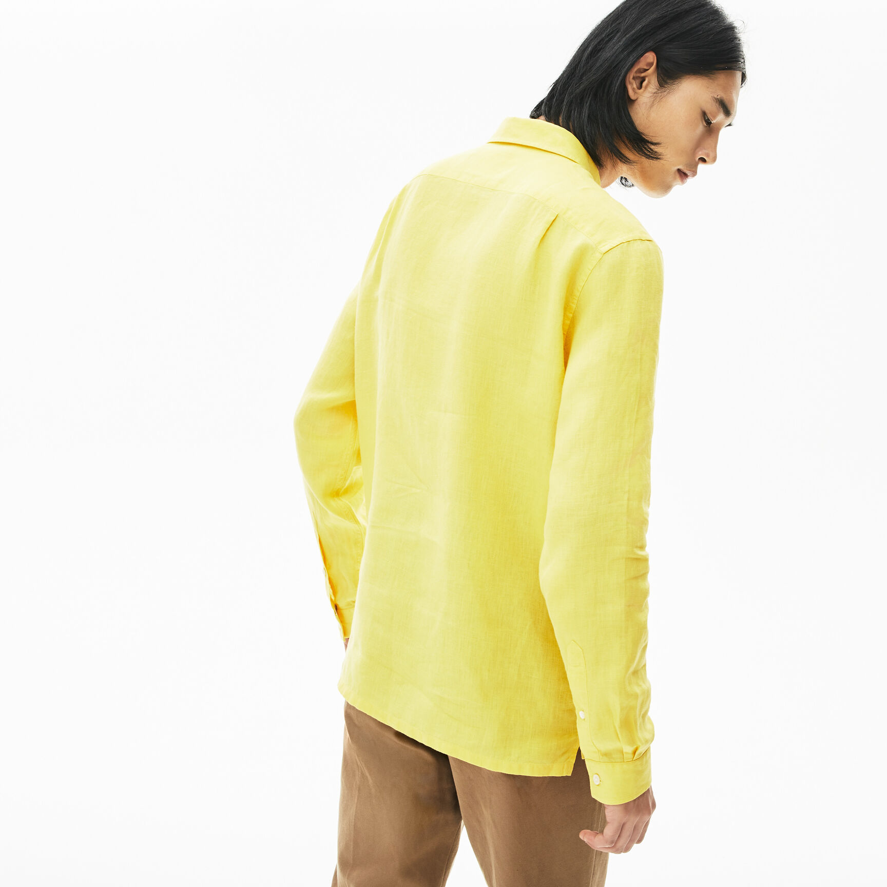 قميص كتان بقصة عادية للرجال