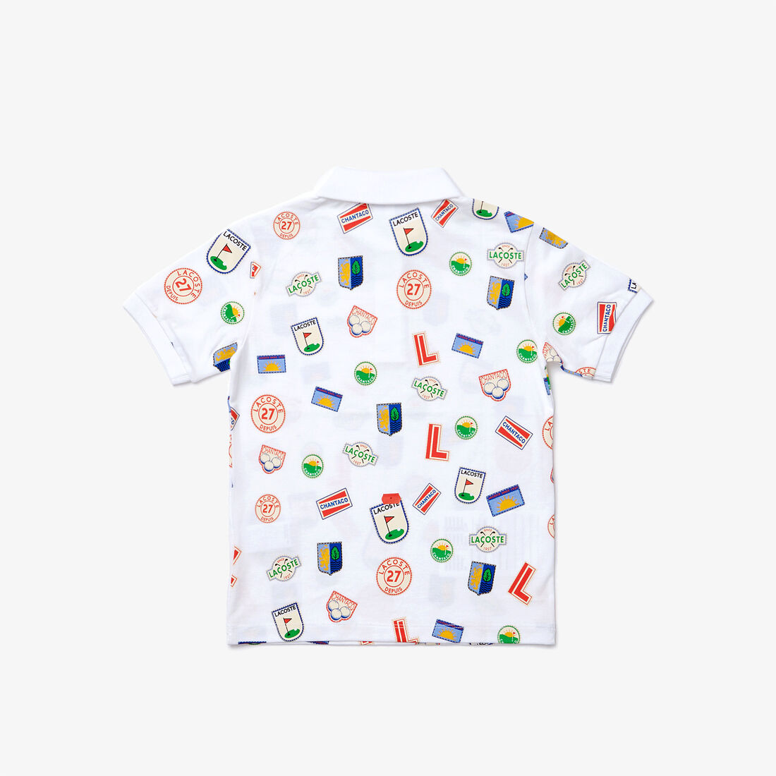 قميص بولو من بيكيه القطن للأولاد بطبعات شارة Lacoste قميص بولو من بيكيه القطن للأولاد بطبعات شارة Lacoste
