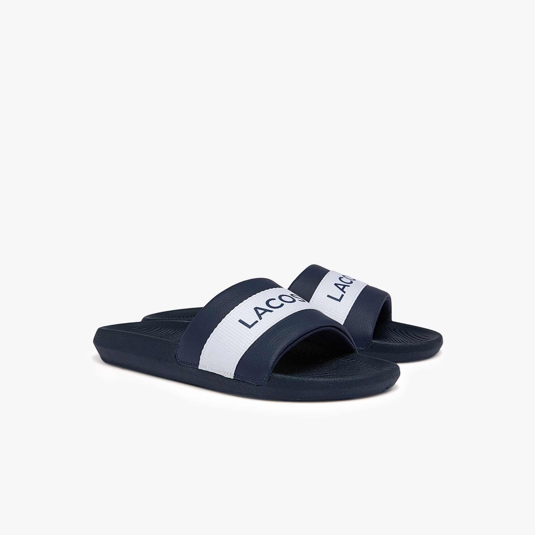 Men's Croco Slides Textile Logo