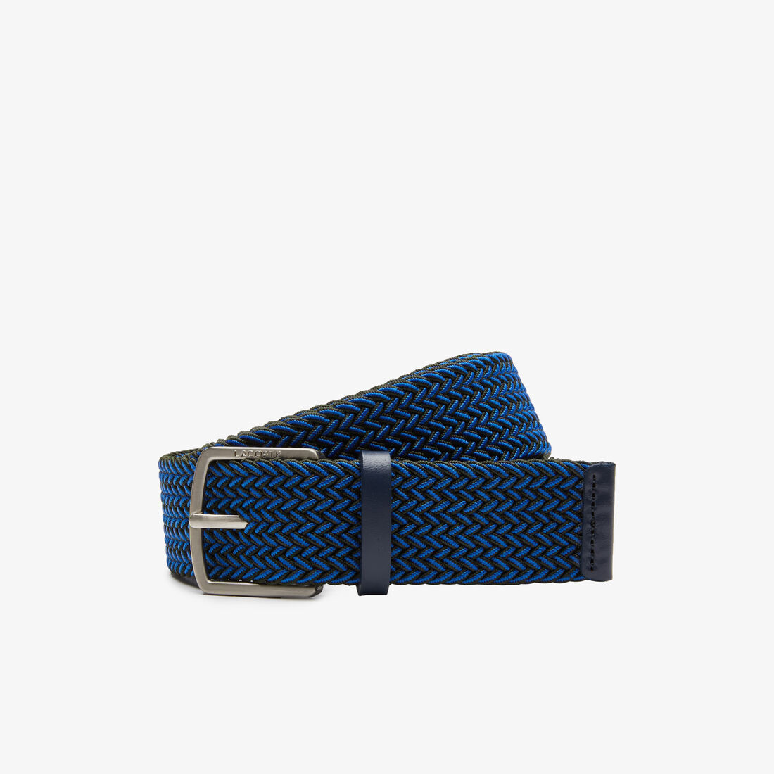 Men's Lacoste Engraved Buckle Stretch Knitted Belt