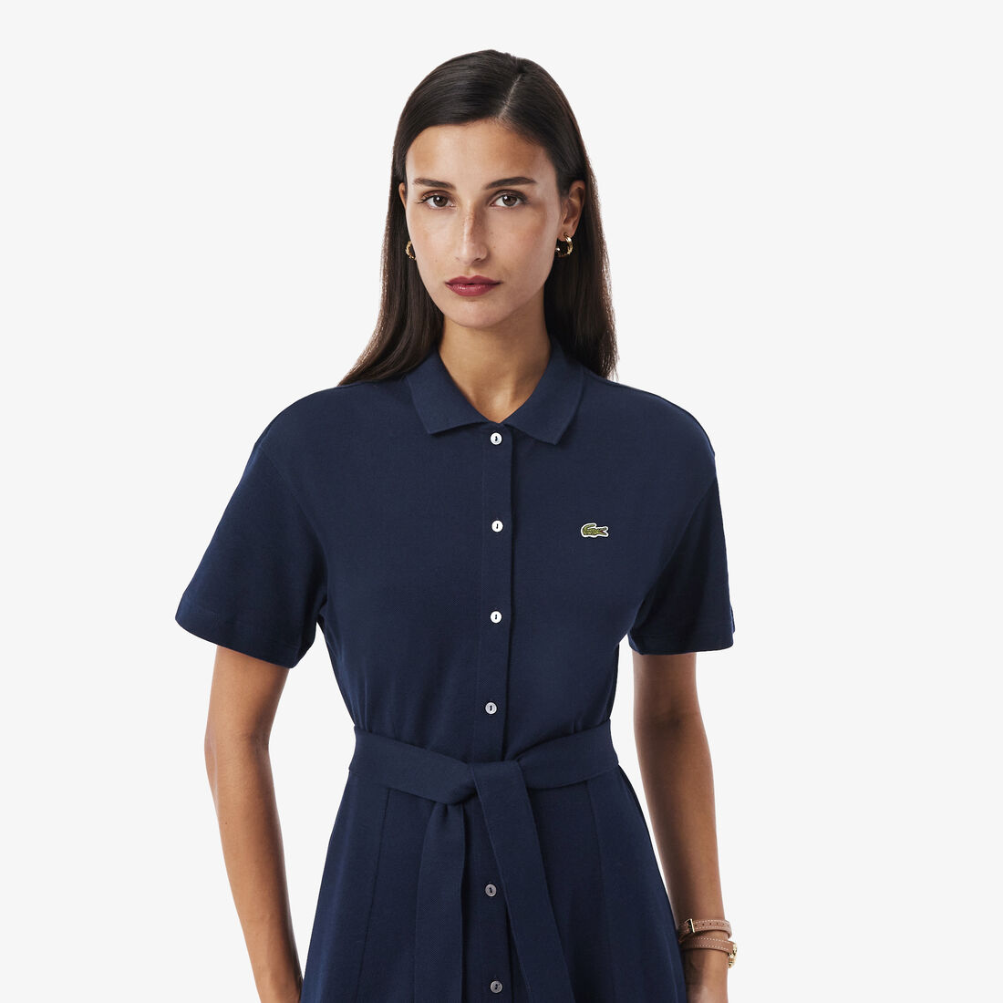 Flared Petit Pique Polo Dress Flared Petit Pique Polo Dress