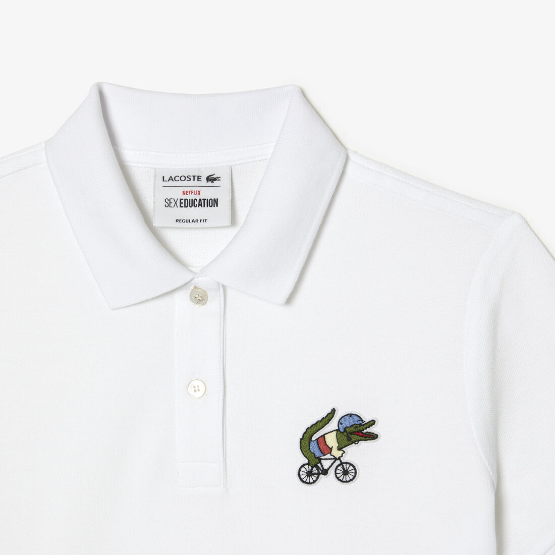 Women's Lacoste x Netflix Crocodile Show Print Polo Shirt Women's Lacoste x Netflix Crocodile Show Print Polo Shirt