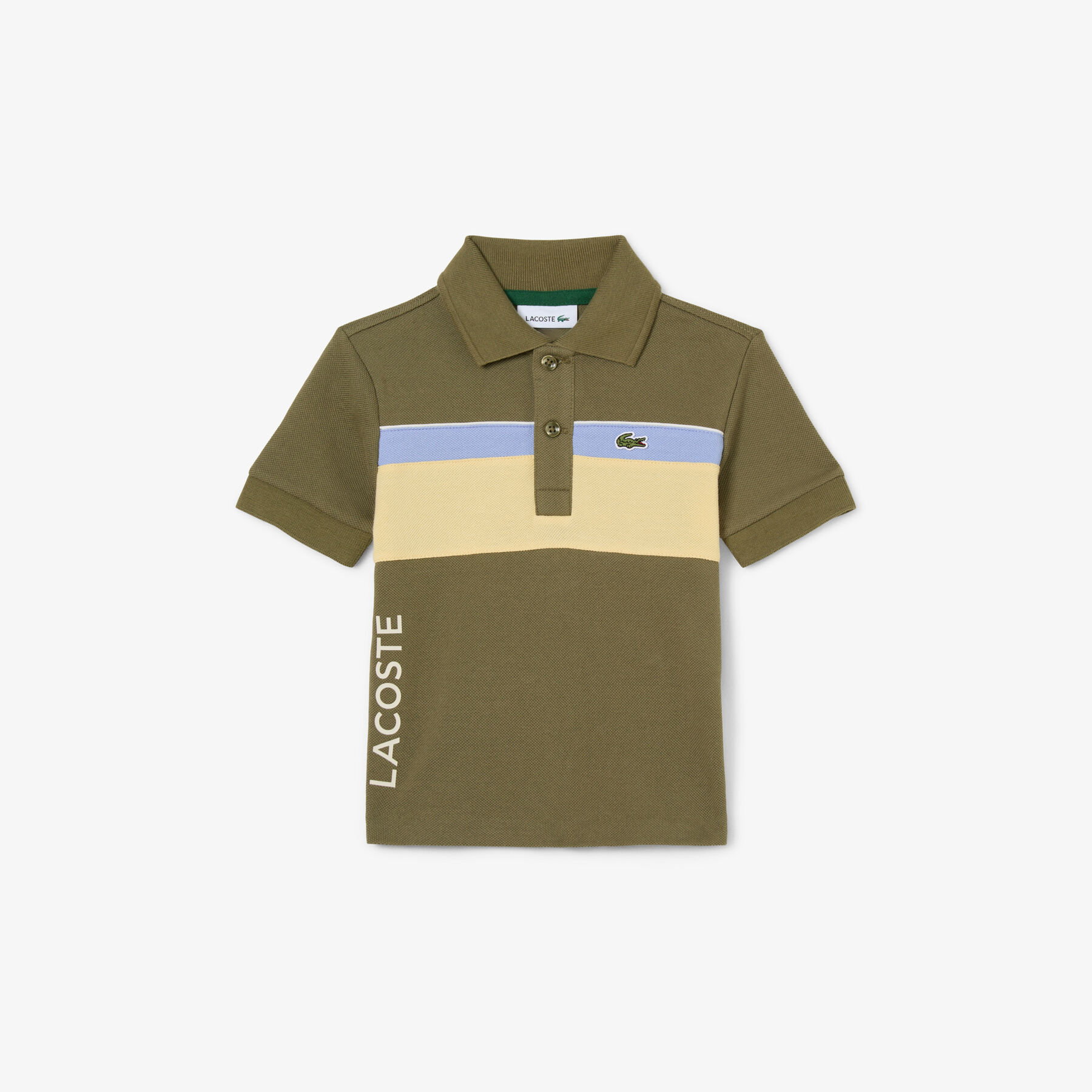 lacoste colour block pique polo shirt