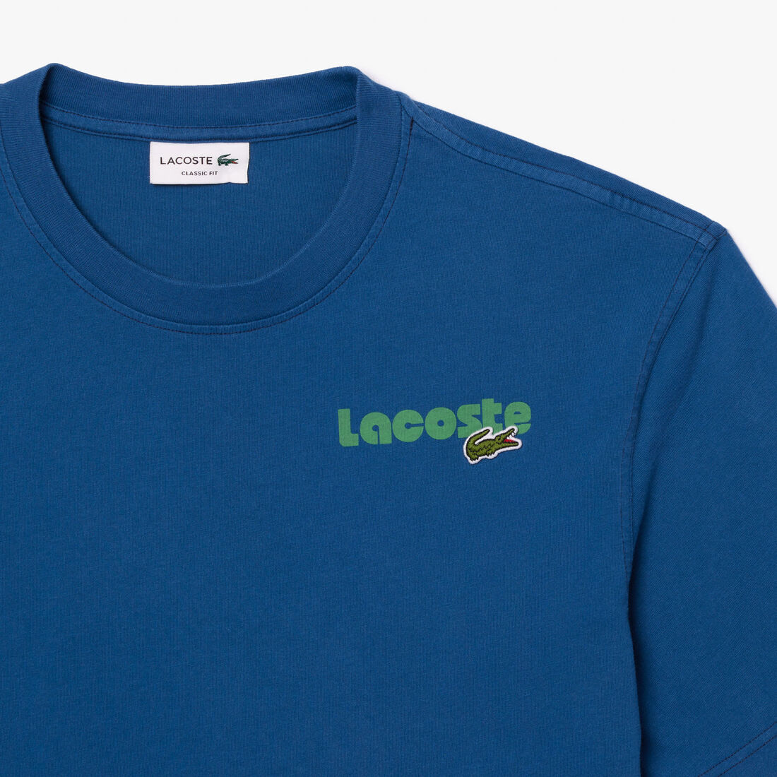Washed Effect Ombré Lacoste Print T-shirt Washed Effect Ombré Lacoste Print T-shirt