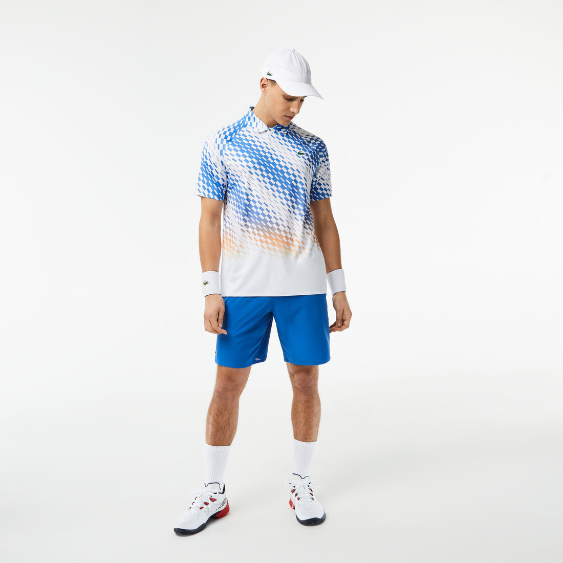 تيشيرت بولو مزين بنقشة مربعات للرجال مجموعة Lacoste Tennis x Novak Djokovic تيشيرت بولو مزين بنقشة مربعات للرجال مجموعة Lacoste Tennis x Novak Djokovic