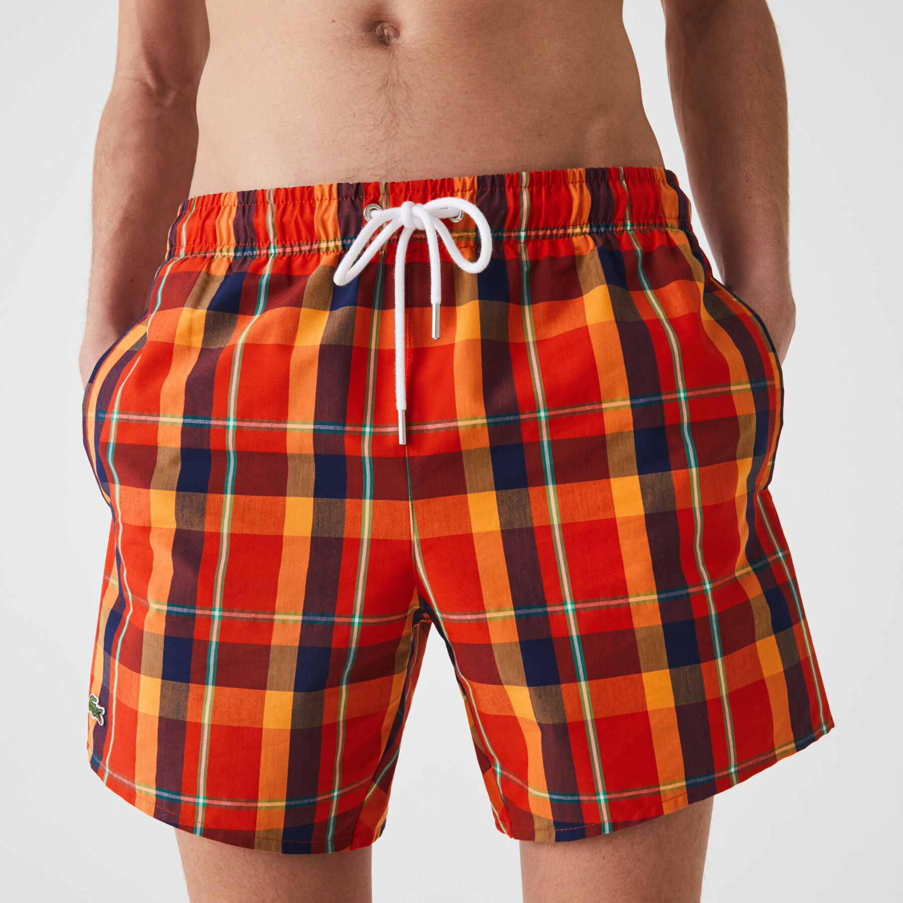 Men&rsquo;s Check Print Swimming Trunks