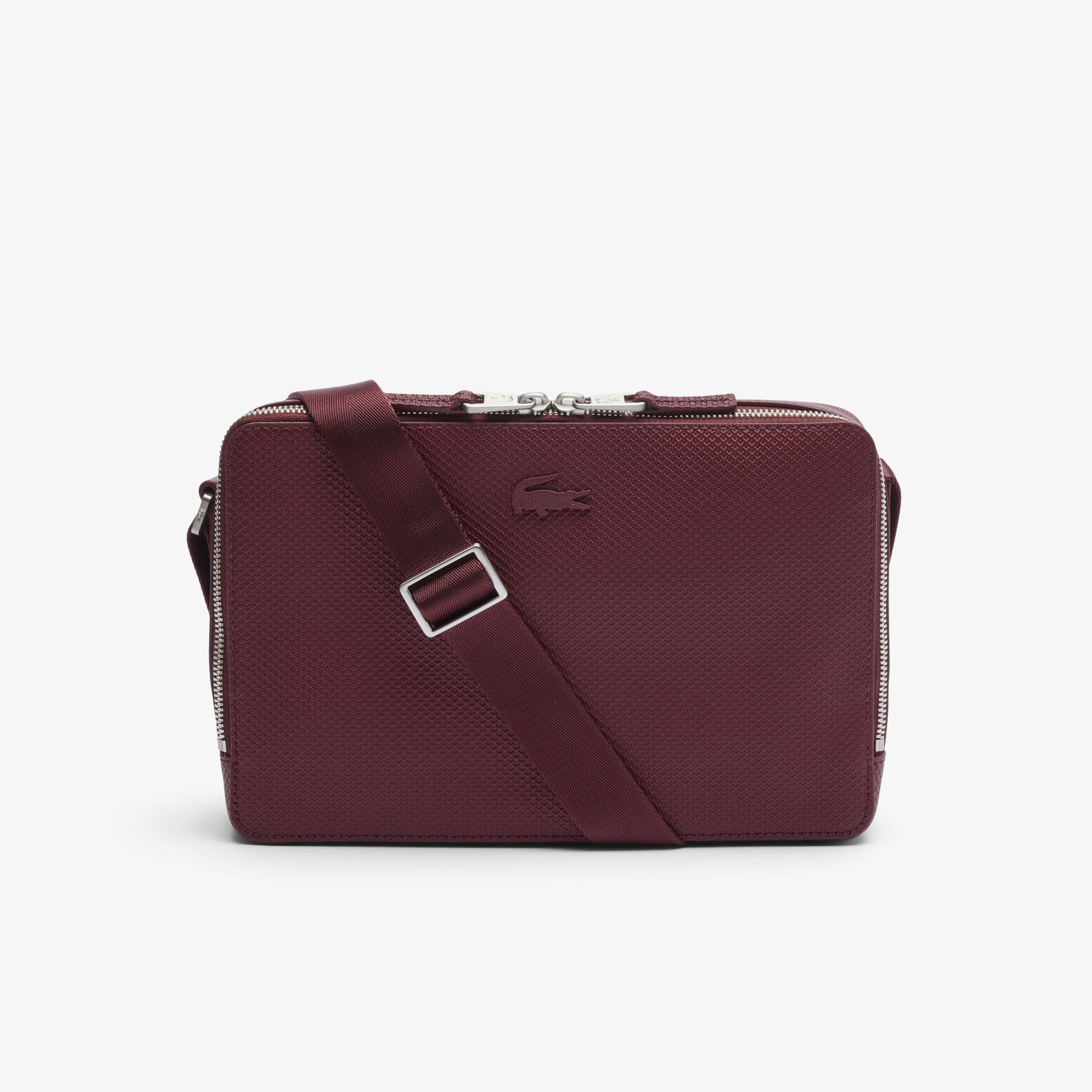 Unisex Chantaco Matte Stitched Leather Zippered Crossbody Bag Unisex Chantaco Matte Stitched Leather Zippered Crossbody Bag