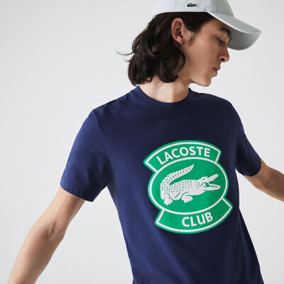 Men’s Crew Neck Oversized Lacoste Club Badge Cotton T-shirt