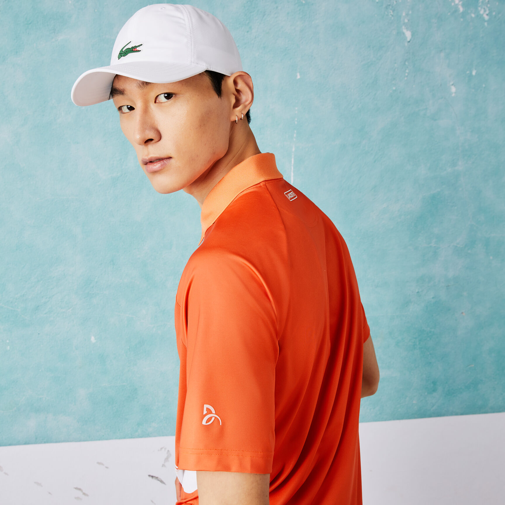 Men's Lacoste SPORT x Novak Djokovic Print Stretch Polo Shirt