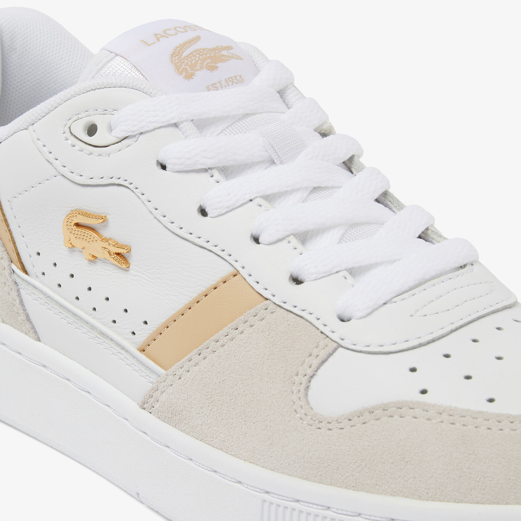 حذاء رياضي نسائي من الجلد بتصميم مشبك على شكل حرف T