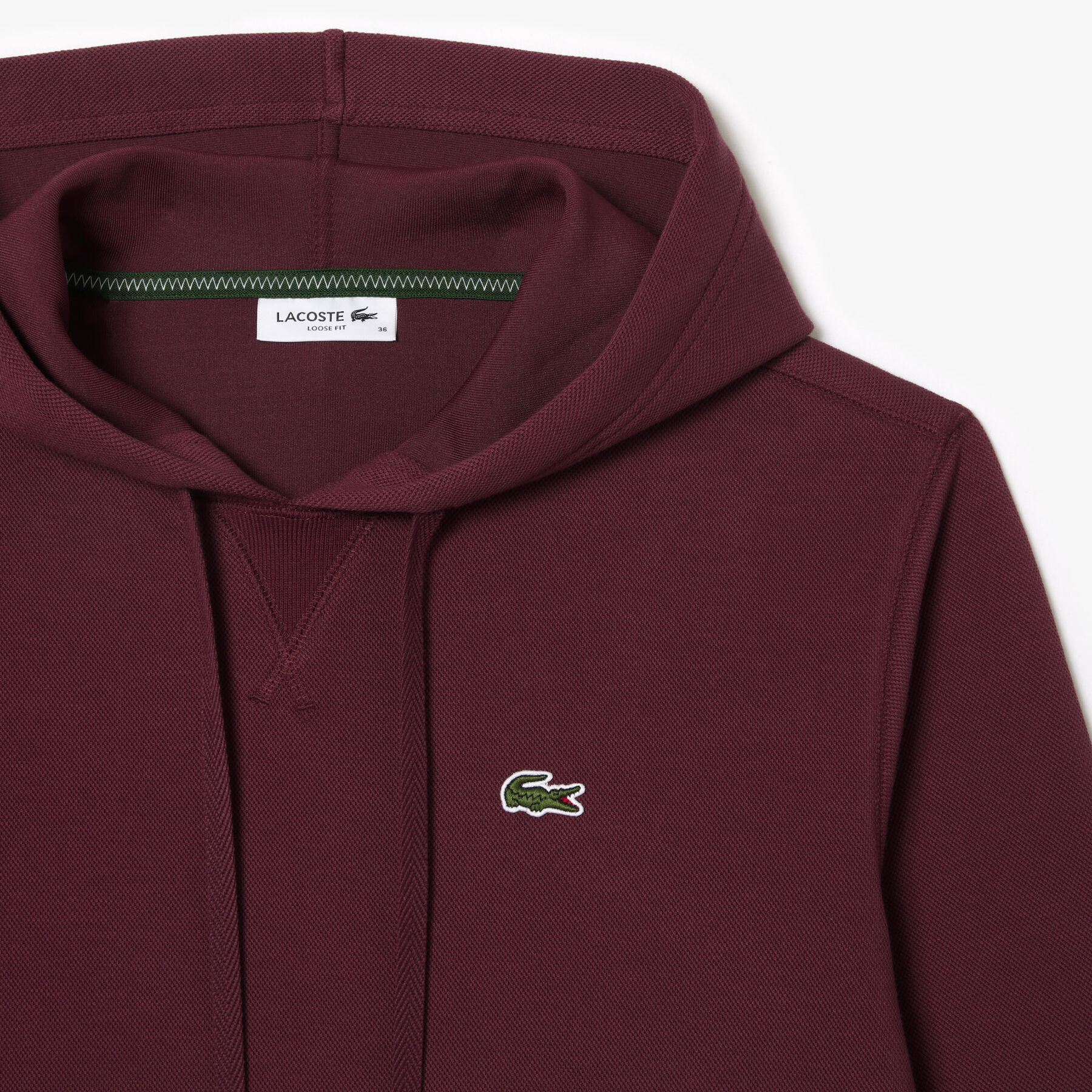 lacoste women s loose fit cotton blend jogger hoodie