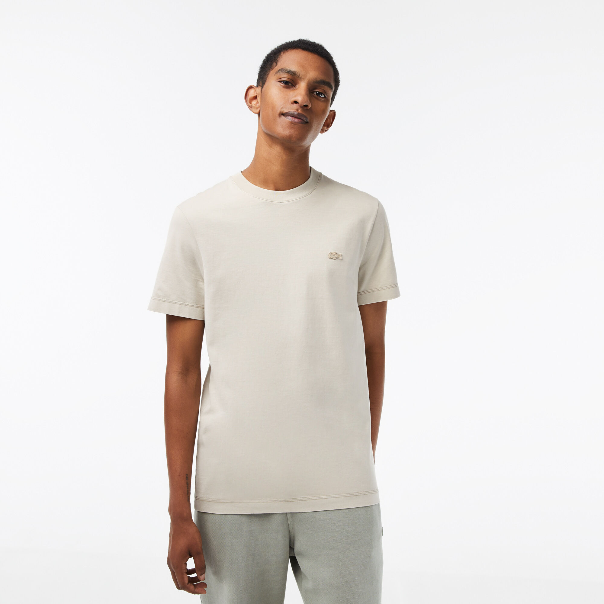 Lacoste plain crew t-shirt store