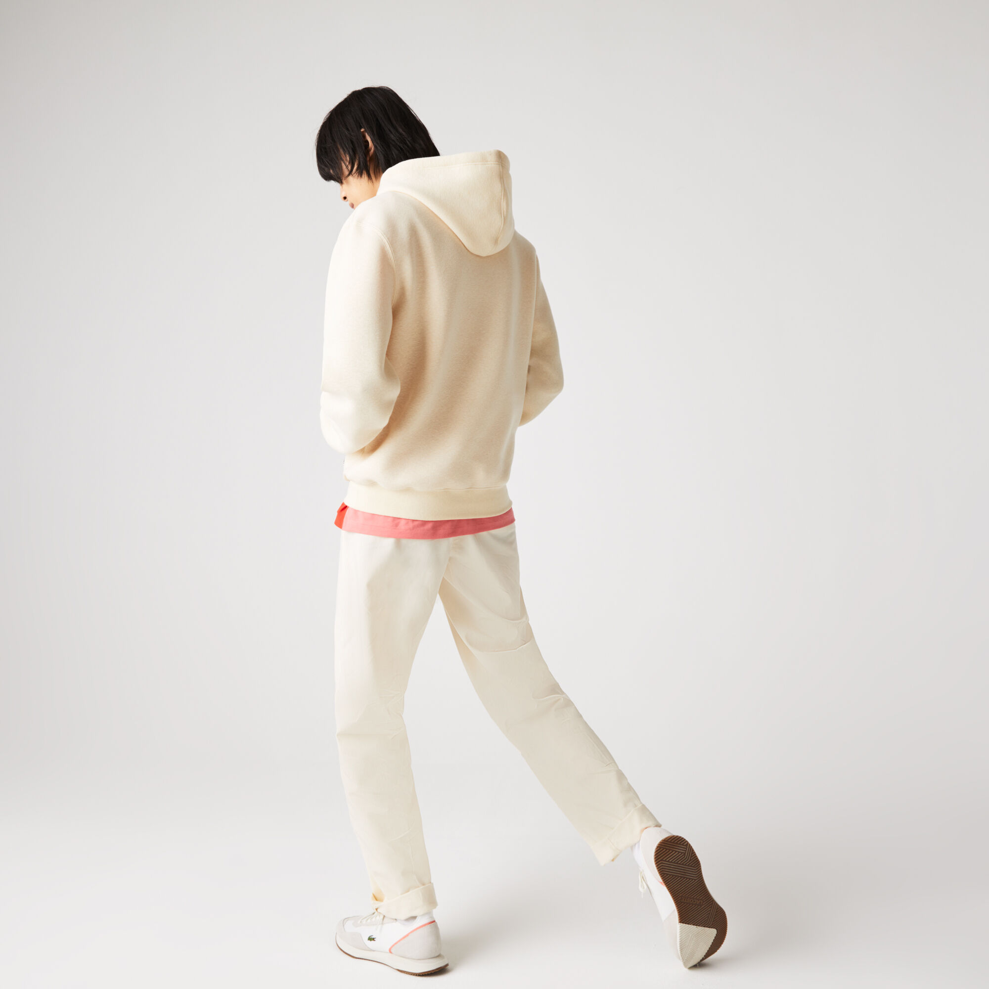 Men’s Hooded Contrast Pocket Cotton Blend Sweatshirt