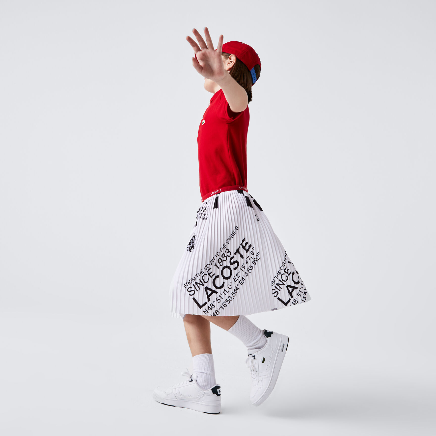 Girls' Lacoste Jersey Short Pleated Skirt Girls' Lacoste Jersey Short Pleated Skirt